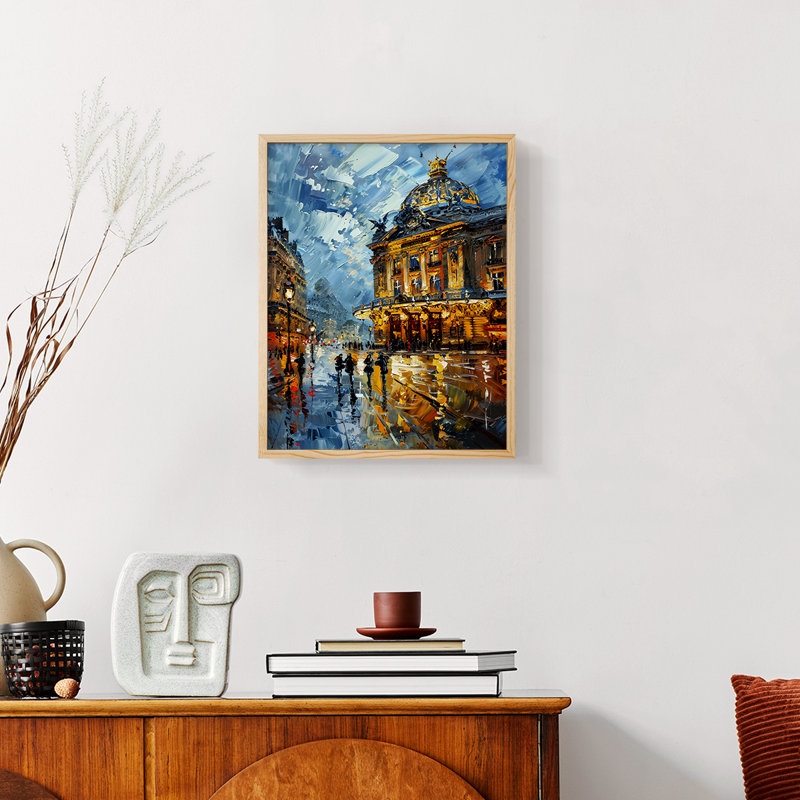 Paysages série CCDXLIV - reproduction encadrée de qualité supérieure - prête à être accrochée - aucun clou requis, Naturel