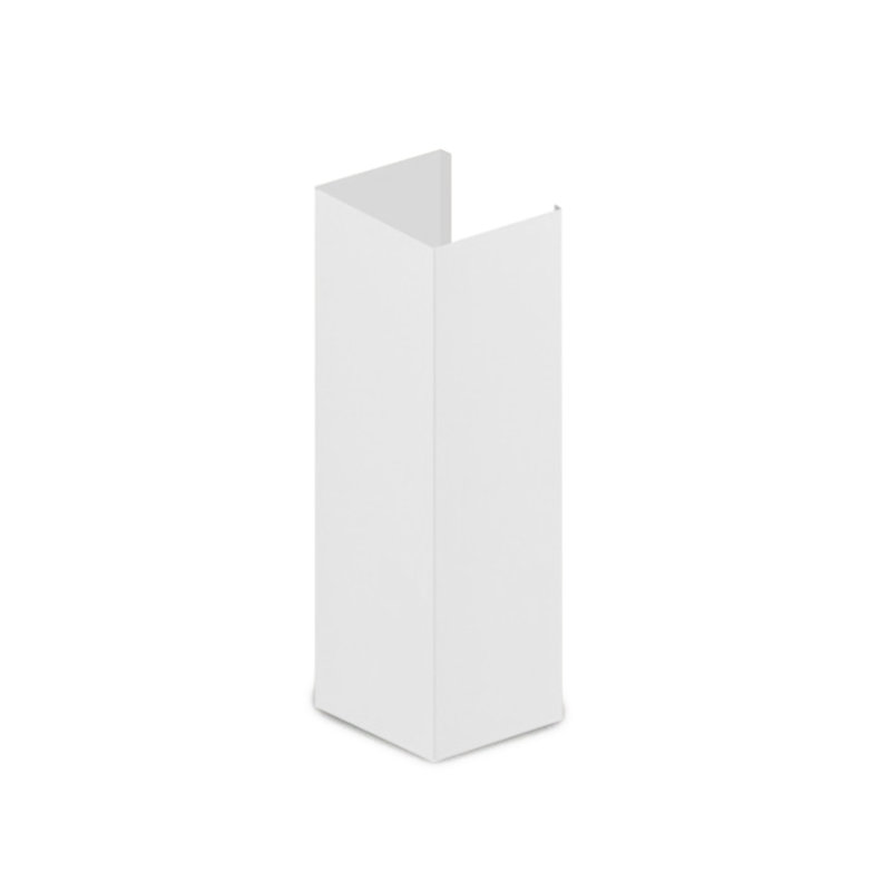 Zline 61 In. Smooth Bright White Wooden Chimney Extension For Ceilings Up To 12 Ft. (kbww-e)