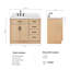 Meuble-lavabo simple en bois massif 42 po Tidworth avec plateau en quartz Carrara de 1,5 po-649030475-668100341-668100339