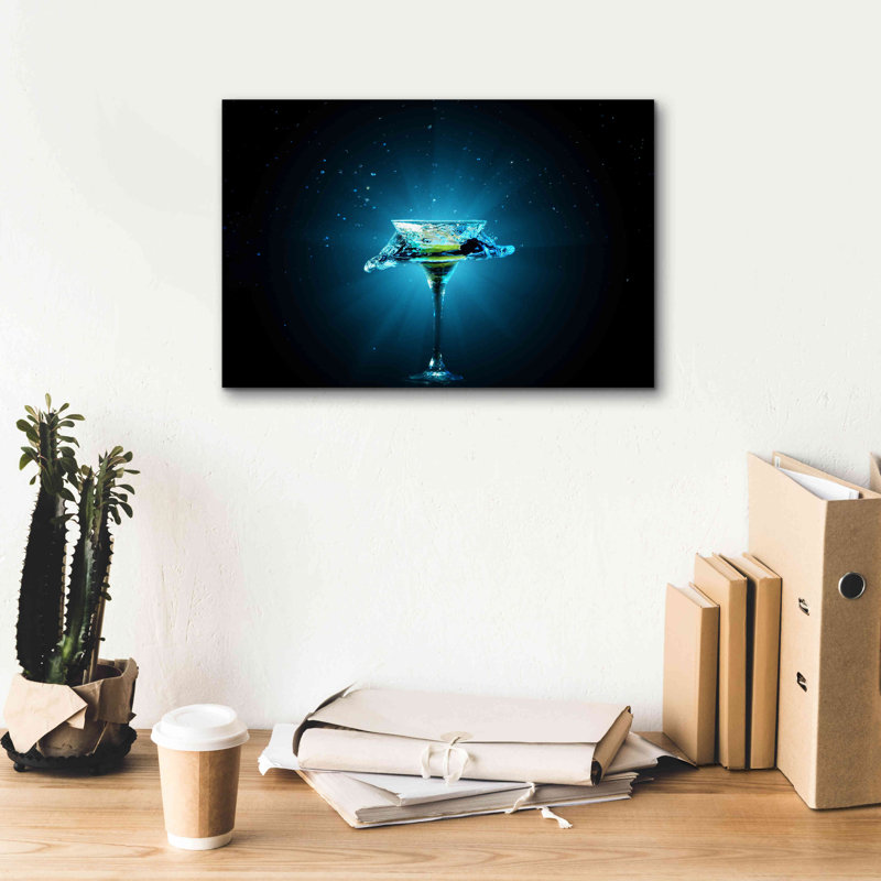 «Dreamy Blues Splash» par Epic Portfolio, art mural sur toile, H 12 po x l 18 po x P 0,75 po