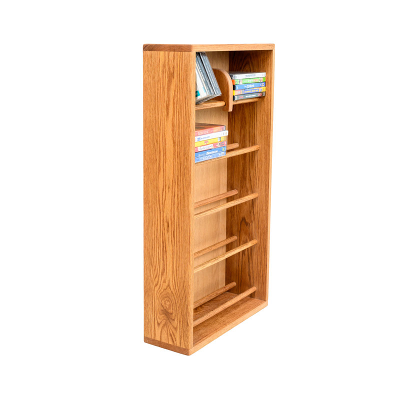 Dowel-Style Wooden CD Rack - 06W Series, Unfinished, 33.5" H x 18.25" W x 6.5" D