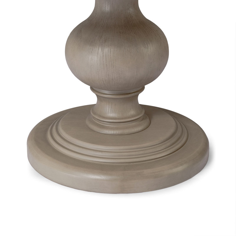 Maven Lane Zola Traditional Round Wooden Dining Table in Antiqued Grey Finish