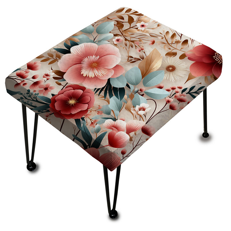 Motif floral pastel bohémien Bliss - Repose-pieds rectangulaire floral