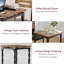 3-Piece Dining Table Set for 2 with Cushioned Chairs, Space-Saving Kitchen Set with Spiral Legs-1517740933-1517740938