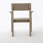 Fauteuils d'extérieur et de jardin en PEHD couleur bois antique avec design et dossier modernistes-617579351