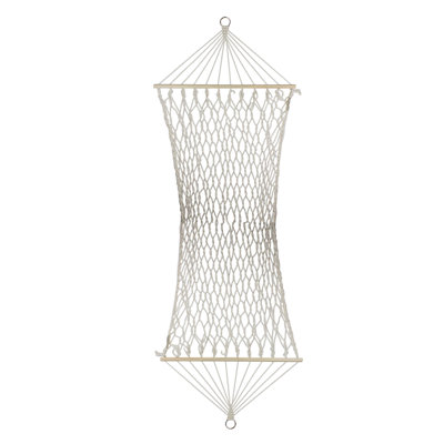 78" x 31" Natural Macrame Hammock with Bars