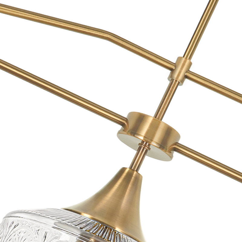 3-Light Gold Island Light for Kitchen, Gold