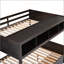 Lit simple superposé simple avec tablettes, escalier de rangement et 2 tiroirs, parfait pour les chambres d'enfants et les soirées pyjama