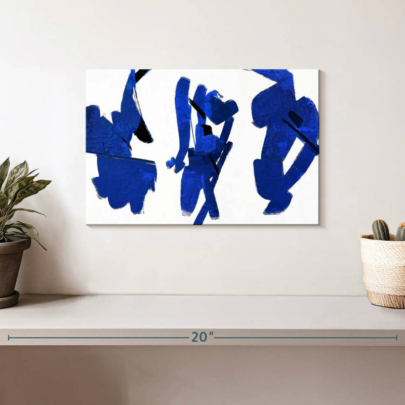 Rayures bleu marine abstraites Avery, H 8 po x l 12 po