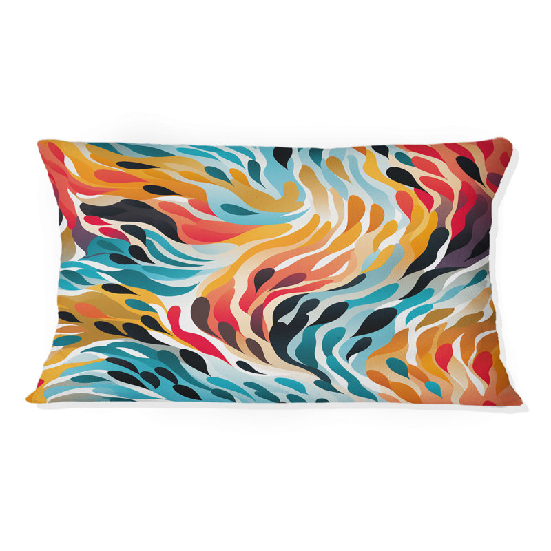 Coussin Rainbow Cheetah Waves - Abstract Abstract