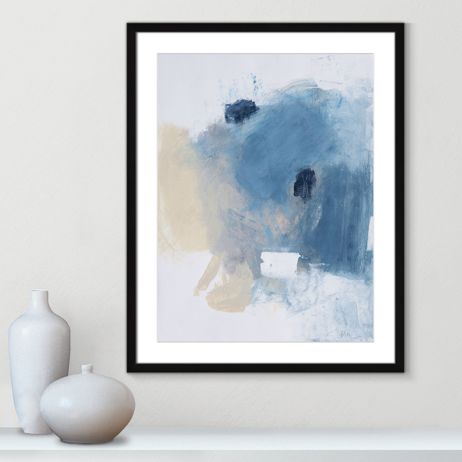 Coastal Carnival Collection "Coastal Carnival I" Print, Black Single Picture Framed Paper, White, 29.5" H x 23.5" W x 1.25" D
