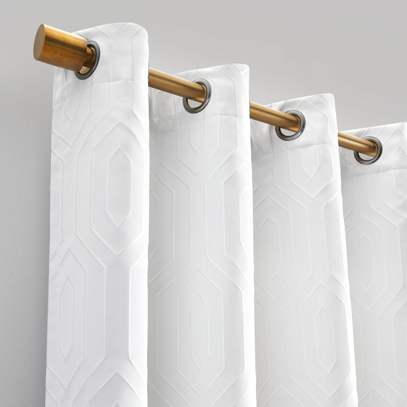 Parrett Blackout Single Curtain Panel, 52"x84", White