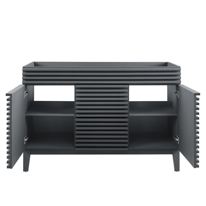 Modway 48" Double Bathroom Vanity Base Only, Gray