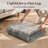 Distressed Modern Abstract Machine Washable Area Rug in Charcoal Gray for Living Room or Bedroom-708251499