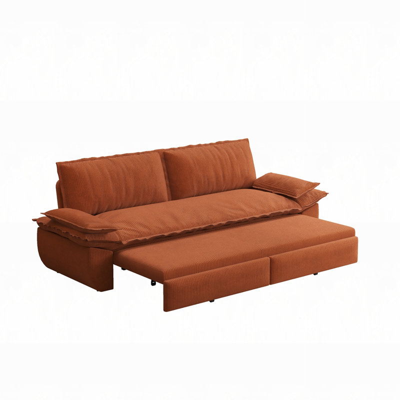 Canapé-lit escamotable grand 73,2 po, Orange