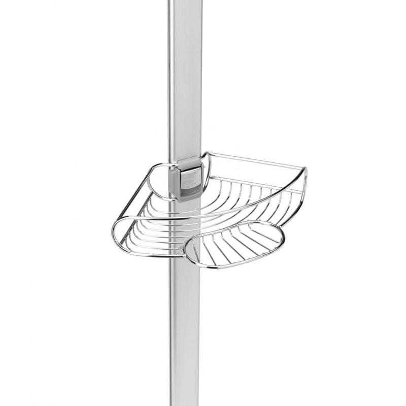 Stainless Steel Adjustable Tension Pole Shower Caddy