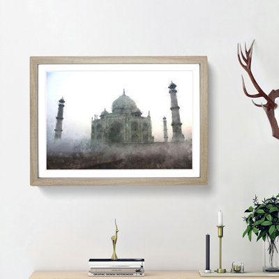 Mist over the Taj Mahal in India - Picture Frame Painting Print