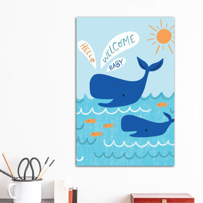 «Mama and Baby Whale» par Nancy Mckenzie - reproduction d'art