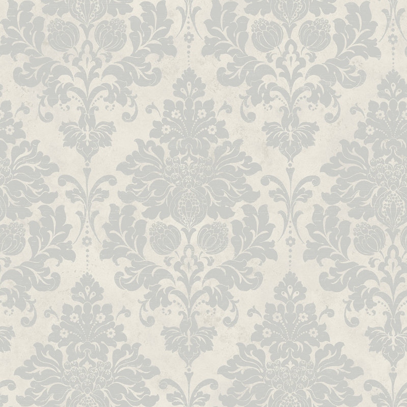 10m x 1.3cm Wallpaper Roll, Silver Grey