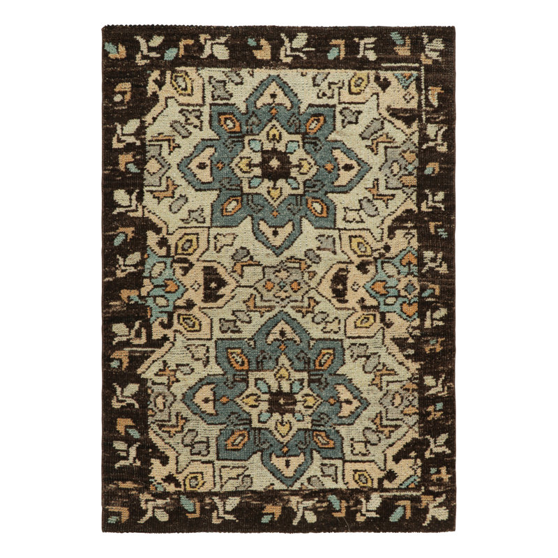 Burano Hand Knotted Wool Geometric Area Rug, Rectangle 9' x 12'