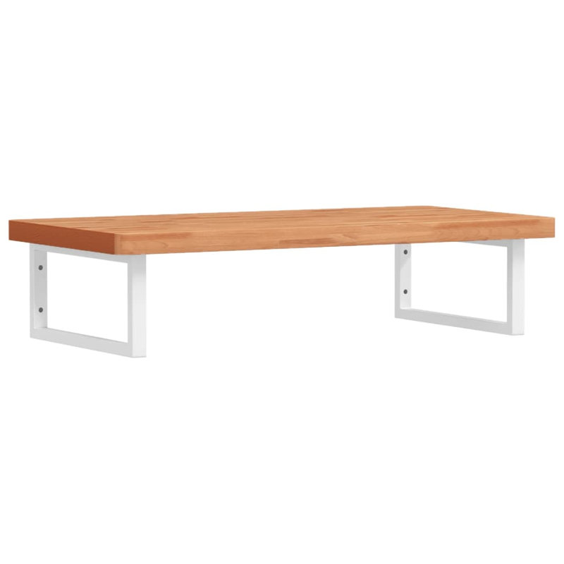 Briea 100cm Solid Wood Bathroom Vanity Top, Beech/White