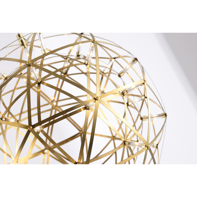 Menges 42-Light LED Modern Globe Chandelier, 12" H x 12" W x 12" D