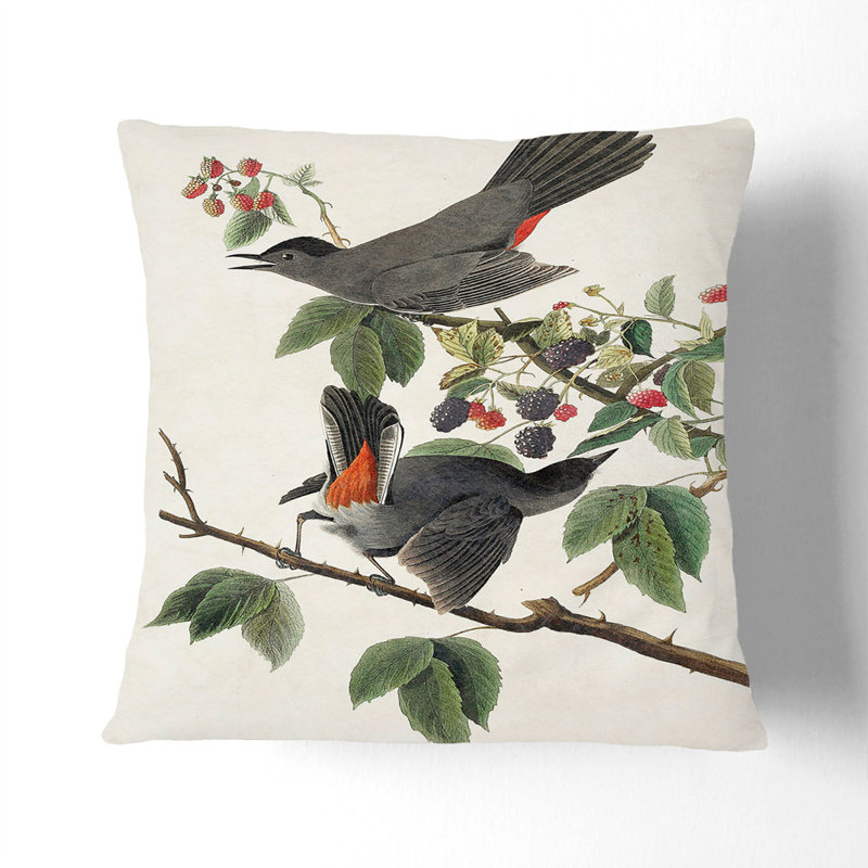 Floral Square Cushion, Stone, 40cm H x 40cm W x 15cm D