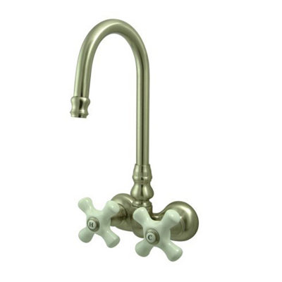 Hot Springs Double Handle Wall Mounted Clawfoot Tub Faucet