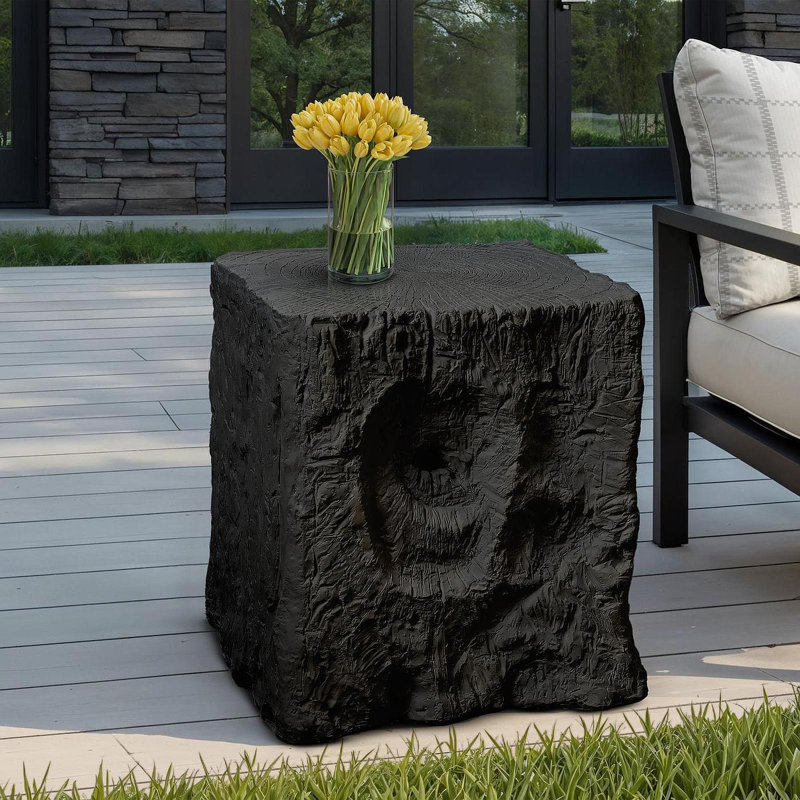 Table de chevet moderne de 25 po H, Noir