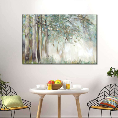 Feuilles d'argent sur toile