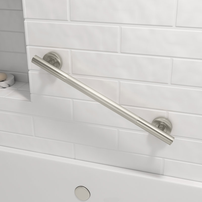 Barre d'appui 24 po, L 24 po, Nickel brossé