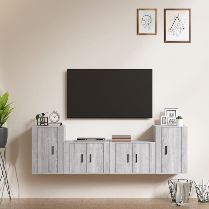 Centeio TV Stand for TVs up to 85", Grey Sonoma