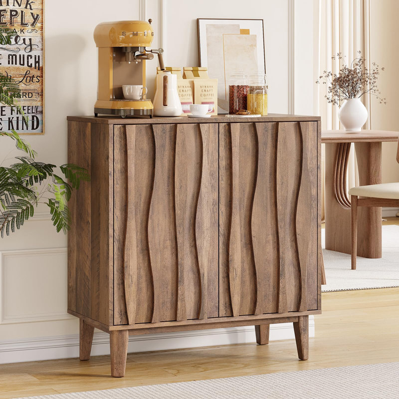 31.5" Fluted Buffet Cabinet With Storage
