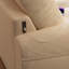 Canapé modulaire en chenille blanc crème