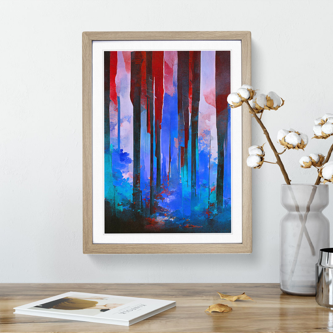 Forest Composition No.3 Abstract - Single Picture Frame Painting