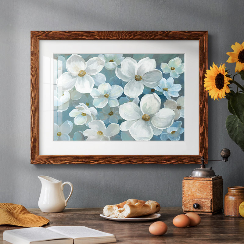 " White Expression ", 26" H x 38" W x 1.5" D, Maple Framed