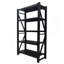 Étagère de garage ajustable en métal à cinq niveaux, adaptée aux entrepôts et aux maisons, l 46,5 po x P 19,6 po x H 76,8 po, noir.-1096340182