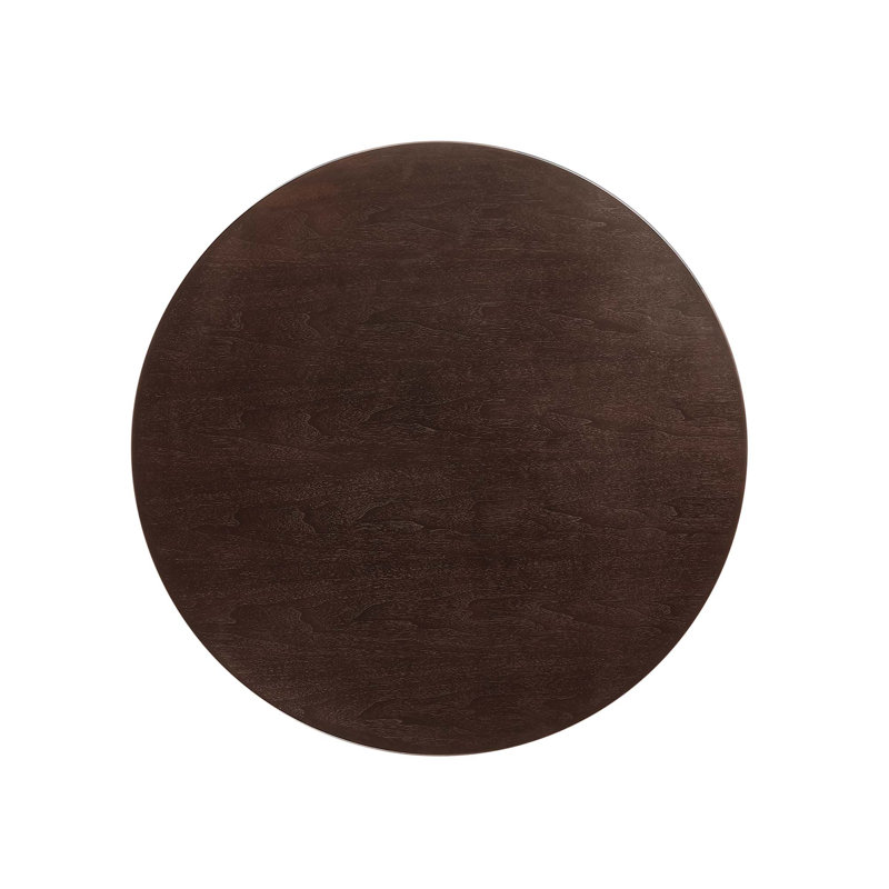 Modway Lippa Wood Dining Table, Black, Cherry Walnut, 36" L x 36" W