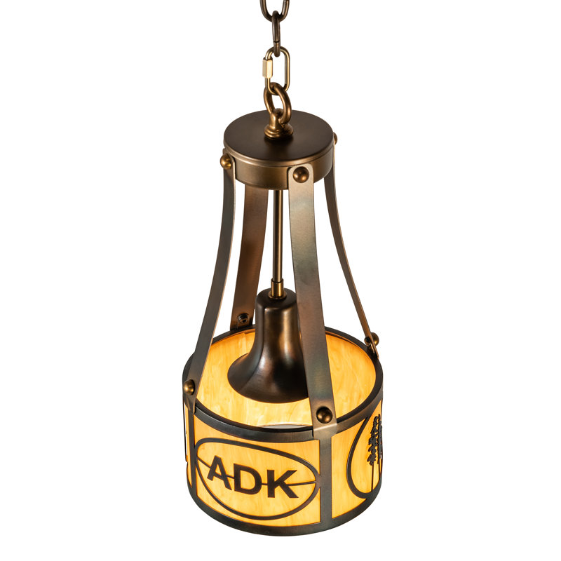 8" Wide Personalized Adirondack Bank Pendant