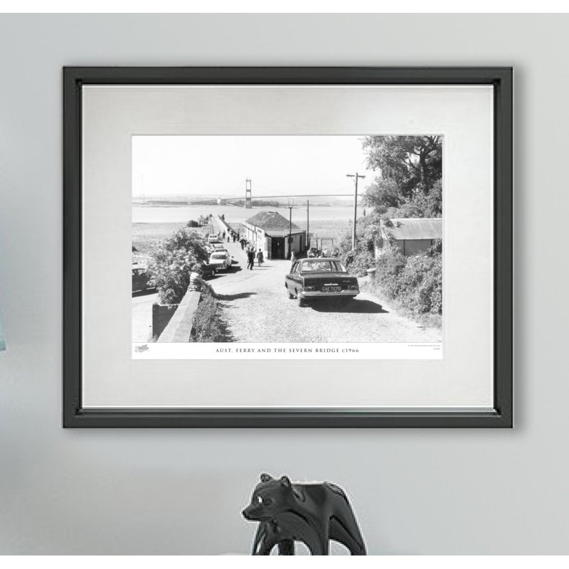 Aust, Ferry And The Severn Bridge C1966 - Single Picture Frame Print, 60cm H X 80cm W x 2cm D