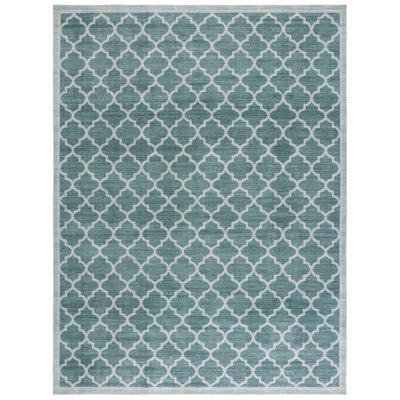 Tapis géométrique lavable à la machine Shealin