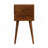 Solid Wood Mini Nightstand, 2-Drawers, Chestnut, Dark Brown