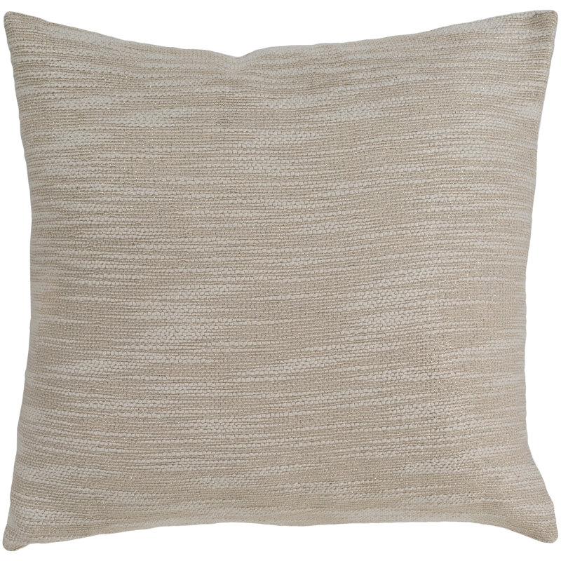 Purist Throw Pillow, Cream, Down Fill