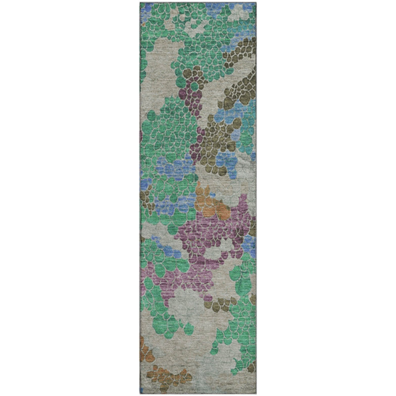 Premium Machine Washable Mayfield AMF1906 Geometric Rug, Runner 2'3" x 7'6"