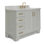 ARIEL TAYLOR 43 IN RIGHT OFFSET RECTANGLE SINK VANITY