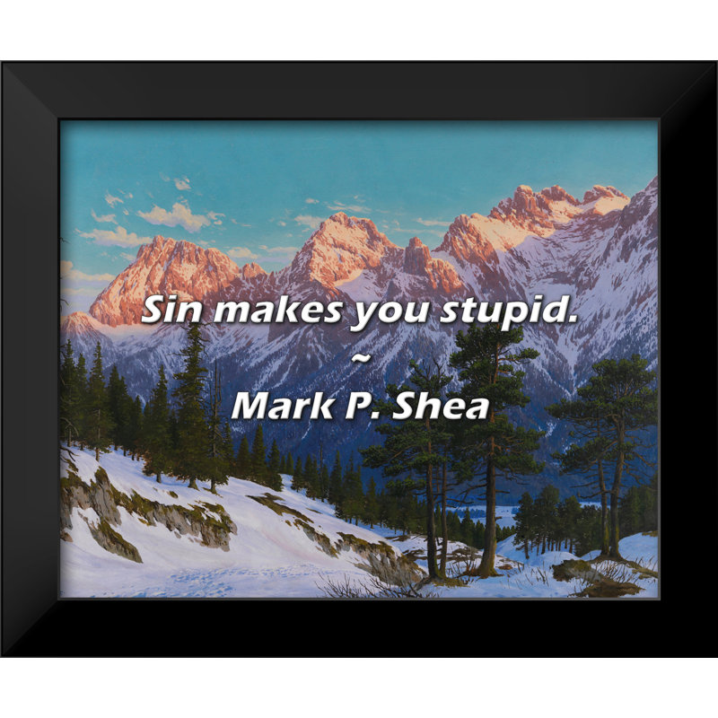 Mark P. Shea Citation: «Sin rend you stupid.