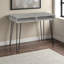 Bureau d'ordinateur à deux compartiments gris avec pieds en métal noir H 29,73 po x l 39,79 po x P 19,6 po Samuel