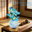 Lampe de table fleur d'orchidée sans cordon à intensité variable, 3 lumières de température artificielles USB rechargeables avec vase, lumière de paysage à DEL à intensité variable pour le bureau personnel