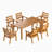 All-Weather HDPE Outdoor Dining Set-691059809