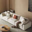 Causeuse-coussin modulaire en velours blanc crème